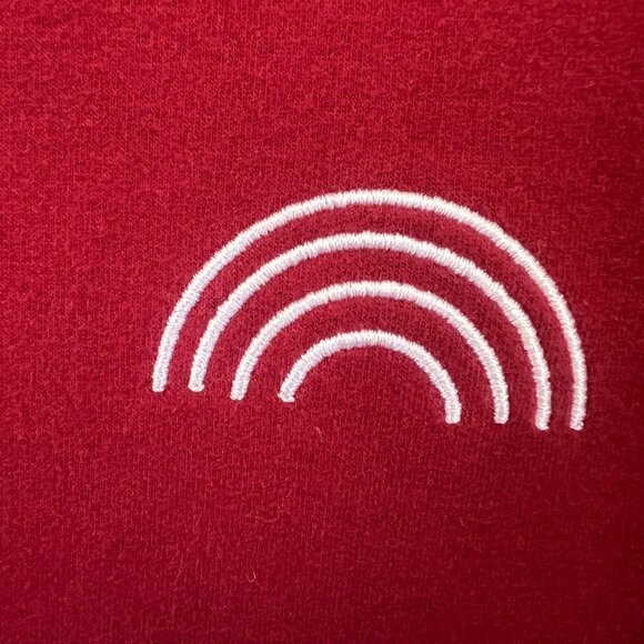 NWT MoveMama Brass Zip Sweatshirt, Burgundy, Size XS - Picture 5 of 11